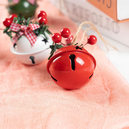 18 PCS Christmas Jingle Bells Ornaments in Red White Green,Christmas Tree Bells Pendant,Christmas Holiday Party Supplies for Christmas Tree Decor,Wreath,Window Memorial Ornament(Bell-Mix)