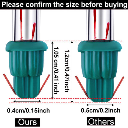 Elcoho 100 Pieces 2.5V Clear Mini Christmas Replacement Bulbs, 170 mA, 0.42 Watt Bulbs with Pinched Green Base for Christmas Trees and Incandescent String Lights Set Supply