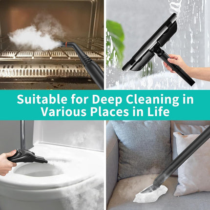 Aspiron Steam Cleaner Powerful Multipurpose Portable Heavy Duty Steamer For Carpets, Floors, Cars, Tiles, And Grout Cleaning With 70S Heat Up, 6M Power Cord Deep Continuous Ondemand Steamer For Home