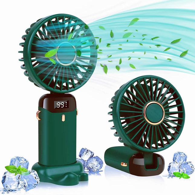 Portable Fan, Hand Held Fan Mini Usb Fan Personal Fan Travel Fan Rechargeable Fan Foldable Small Fan Desk Fan 5000Mah 5 Speeds
