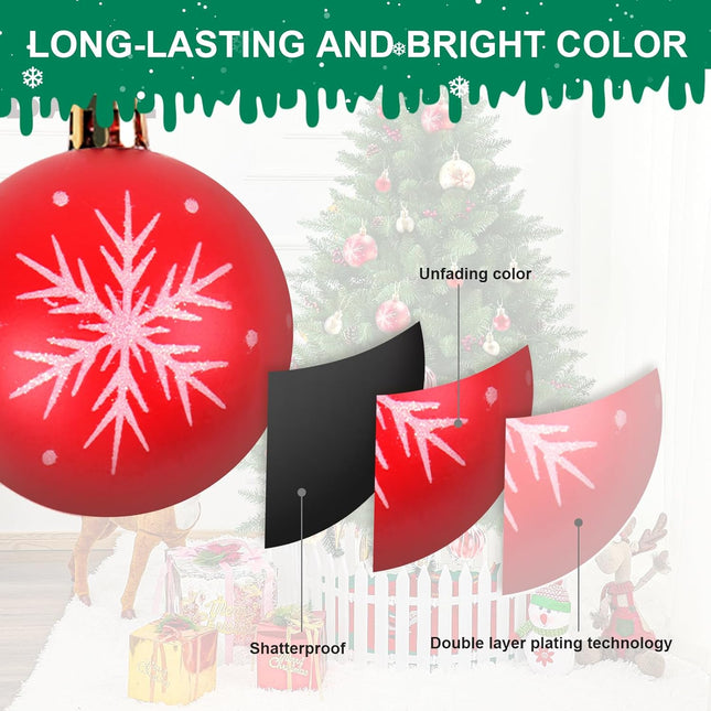PEMOTech 88Pcs Christmas Balls Ornaments for Xmas Christmas Tree - Red & Gold 2 Sizes Christmas Tree Ornaments Balls with Glitter, Shatterproof Christmas Tree Decorations for Holiday Wreath Garland