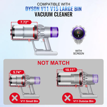 Uniqus d Dust Bin For Dyson V11 V15 Sv14 Sv15 Sv22 Vacuum Cleaner Canister, Vacuum Bin For Part No. 97005001 And Part No. 96544301