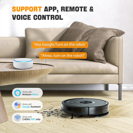 Xiebro Robot Vacuum And Mop Combo, 3 In 1 Mopping Robotic Vacuum With Schedule, Appbluetooth, 1600Pa Max Suction, Selfcharging Robot Vacuum Cleaner, Slim, Ideal For Hard Floor, Pet Hair