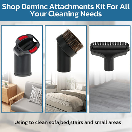 Frtzal 10Pcs Black Vacuum Cleaner Accessories, Vacuum Hose Adapters And Flexible Crevice Tool For 114 Inch And 138 Inch Vacuum Cleaners Hose Set