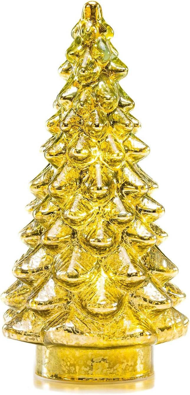 Glass Christmas Tree Xmas Centerpiece Table Decorations Christmas Tree Decoration with Fairy Lights