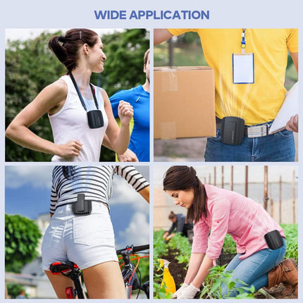 Lemoistar Portable Mini Waist Clip Fan, 5000Mah Battery Operated HandFree Wearable Necklace Fan With Max 20H Working Time