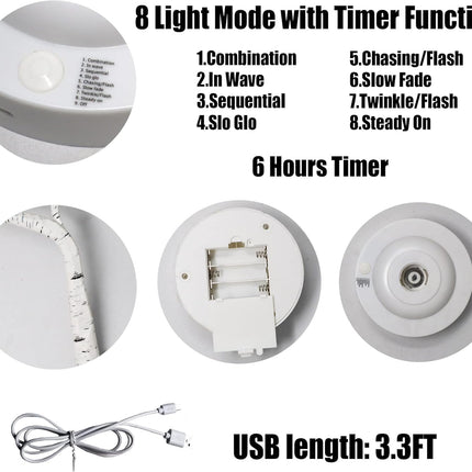 108 LED Birch Tree Lights 20 Inches USB/Battery Operated with Timer 8 Lighting Modes Tabletop Fairy Tree Lamp Birch Decor for Bedroom Wedding Easter Christmas (Warm White)