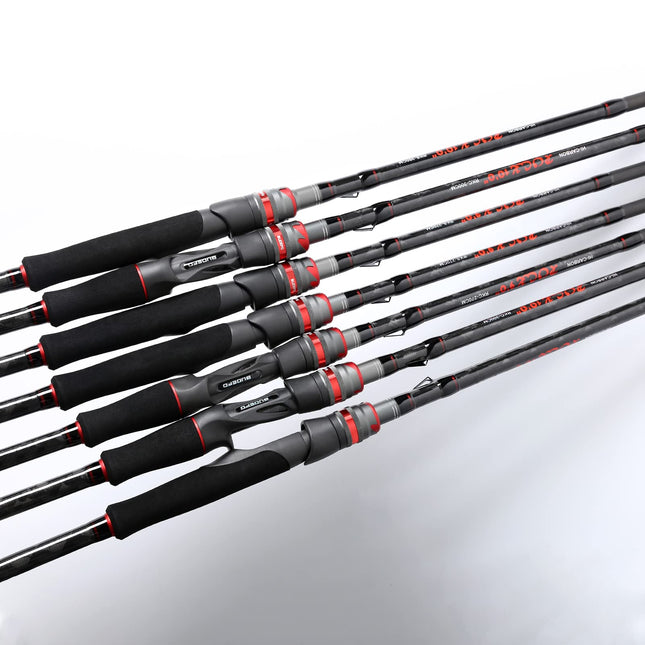 BUDEFO Travel Portable Baitcasting Fishing Rods Spinning and Casting Rod 24 Ton Carbon 6ft-11ft 3Pc and 4Pc Fishing Pole