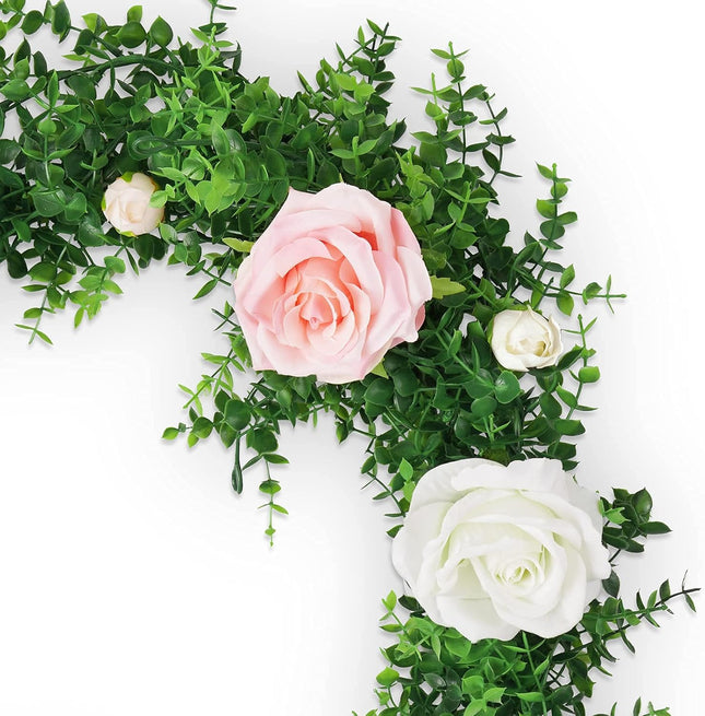 Artflower 3 Pack Artificial Eucalyptus Garland, 5.9Ft/pcs Faux Eucalyptus Vines Greenery Garland Fake Hanging Eucalyptus Leaves Plant Wedding Backdrop Arch Wall Table Party Festival Decor, Green