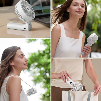 Gaiatop Portable Handheld Misting Fan, 4000Mah Rechargeable Personal Mister Fan, 4 Adjustable Speed Mist Fan, 180°Foldable, Mini