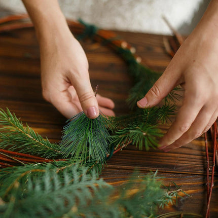 70 Pieces Artificial Pine Needles Branches 3.9 x 3.1 Inches Small Pine Twigs Stems Picks Green Plants Pine Needles Fake Greenery Pine Picks for Christmas Garland Wreath Holiday Garden Decoration