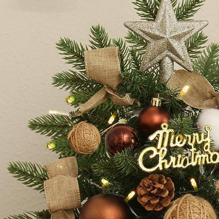 Christmas Tree for Tabletop Decoration, Mini Artificial Christmas Tree with Hanging Ornaments and Presents for Year Holiday Home Decorations