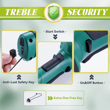 Dextra 8V Hedge Trimmer Cordless, 2 in 1 Handheld Electric Bush Shrub Trimmer with Battery and Charger, 45Min Fast Charger Grass Shears Cordless Mini Hedge Trimmer with Gloves for Yard,Garden