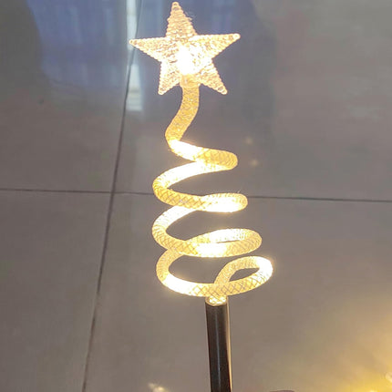 Outdoor Cone Christmas Tree Lights 14in Star Topped Artificial Lighting Christmas Trees Outside Decor for Xmas Holiday WarmWhite