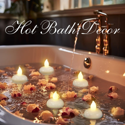 Homemory 36 Pack Flameless Floating Candles, Warm White Led Flickering Tealight Candles in Bulk, Decor for Wedding, Party, Centerpiece, Pool, Christmas