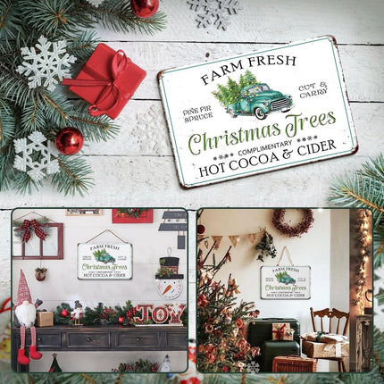 Farm Fresh Pine Fir Spruce Cut and Carry Christmas Trees Complimentary Hot Cocoa and Cider