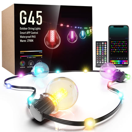 ZUUKOO LIGHT Smart Outdoor String Lights (G45)