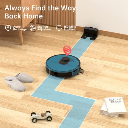 Okp Lidar Robot Vacuum Cleaner 3800Pa Suction Power, Lidar Navigation, Nogo Zone, Smart Mapping Home Robotic Vacuum, Selfcharging, Wifiappalexa Control, For Pet Hair, Carpet, Hard Floor, Tile