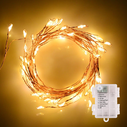 Fairy Lights Battery Operated, 60 LED Mini Fairy Lights 8 Modes Small Christmas Lights Waterproof Fairy Lights for Bedroom,Garden,Party,Xmas Wreath,Wedding,Halloween,Christmas, Warm White