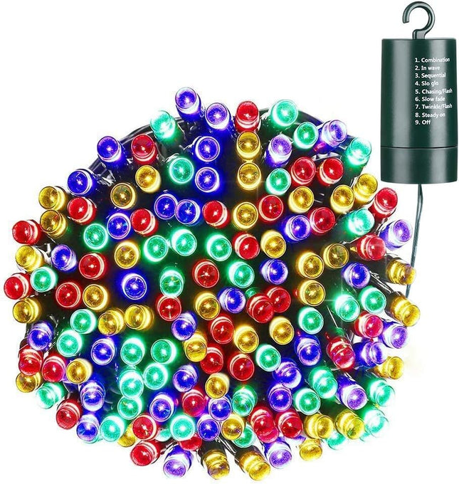 Joomer Battery Christmas Lights, 66ft 200LED Fairy Lights Battery Operated Timer 8 Modes Waterproof for Outdoor Home Garden Party Holiday Christmas Trees Decoration (Multicolor)