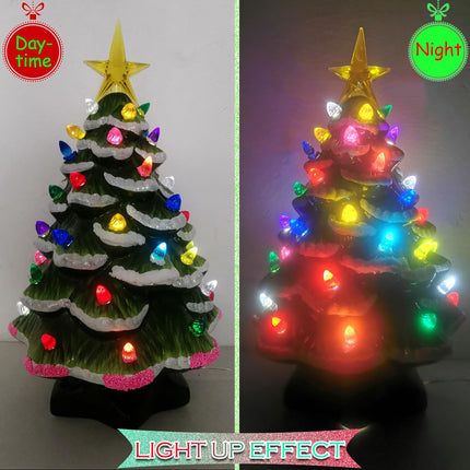 154/Pack Ceramic Christmas Tree Replacement Lights Includes Bulbs Fixing Adhesive That Won't Damage Porcelain, Medium Flame Twist and Ice Cream Pegs Ornament, 7 Colors