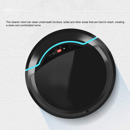 Robot Vacuum Cleaner, Usb Rechargeable Automatic Smart Robot Vacuum Floor Cleaner Household Sweeping Machine Black