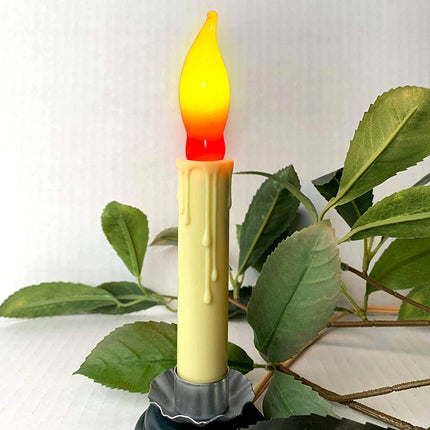 Christmas Flame Shape Light Bulbs, Red Yellow Christmas Light Bulbs for Window Candles, Electric Menorah, Night Light Bulbs 7 Watt, 120 Volt E12 Candelabra Bases Flame Light Bulbs- 12 Pack