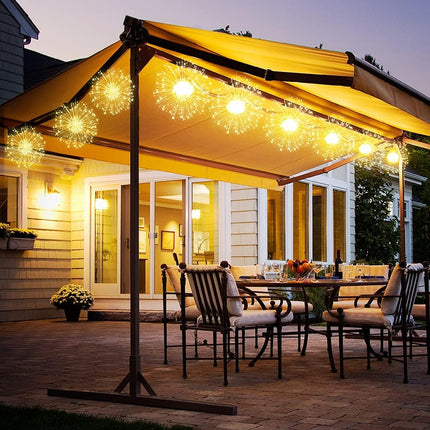 Fairy String Lights Christmas Lights,120 LED 8 Modes Battery Operated Hanging Fairy Lights with Remote,Waterproof Copper Wire Star Lights for Wedding Party Garden Christmas Decoration (Warmlight)