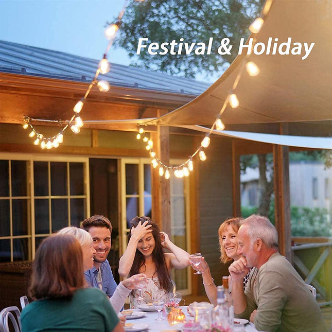 Afirst Outdoor String Lights 20FT with 22 Edison Bulbs Vintage Bistro Lights Waterproof ST40 String Lights for Patio Backyard Party Wedding-Brown Cord
