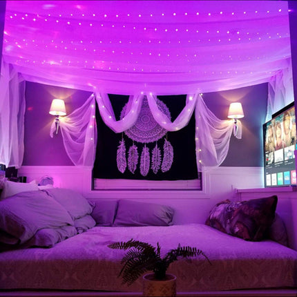 RUICHEN Twinkle String Lights Plug in, Dimmable 33Ft 100 LED Fairy Lights with Remote, Waterproof Silver Wire Firefly Lights for Christmas Easter Valentines Day Wedding Party Bedroom Patio (Pink)