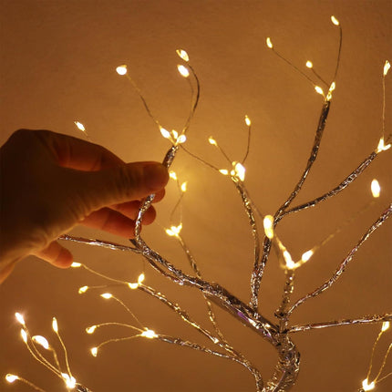 AMARS 20" Tabletop Room Decor Fairy Light Spirit Tree Lamp, Battery/USB Powered, 108leds Bright Glow Cute Artificial Tree Night Lights for Bedroom Home Party Christmas Decorations (Warm White)