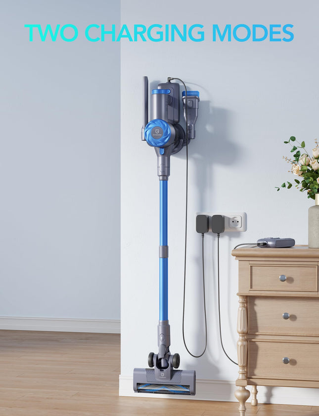 Greenote Lightweight Stick Vacuum Cleaner 150W With 18000Pa Powerful Suction, Cordless Vacuum Cleaner For Home, 25 Mins Long Runtime Led Headlights
