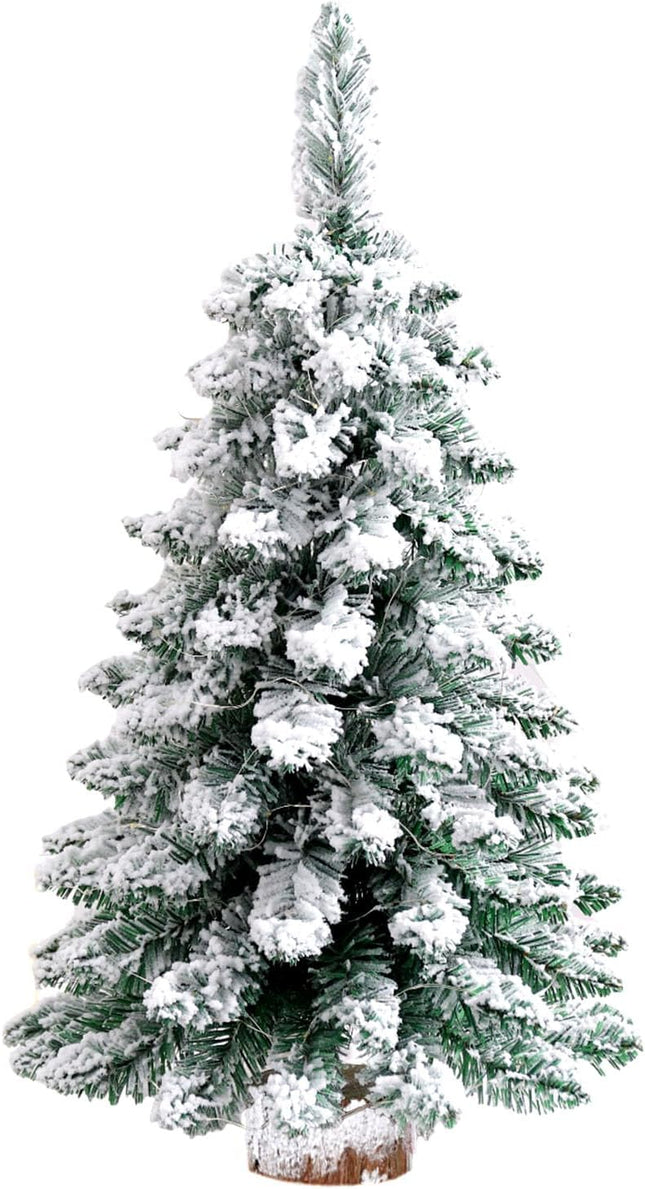 Tabletop Christmas Tree, 24inch/2ft Mini Christmas Tree, Tabletop Small Xmas Tree for Holiday Indoor DIY Christmas Decoration (White)