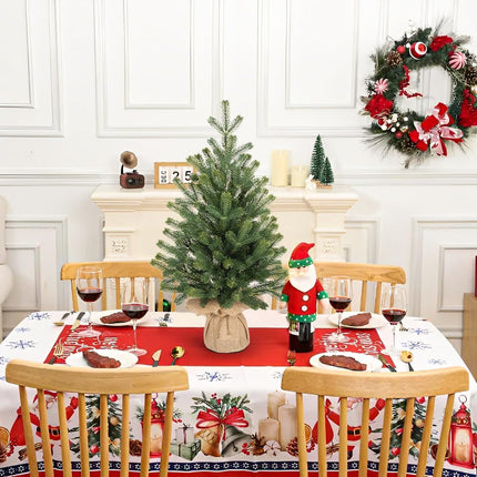 24" Artificial Christmas Tree Fake Small Fir Tree for Home Farmhouse Tabletop Mantel Windowsill Holiday Christmas Decorations Indoor