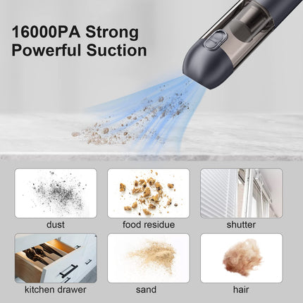 Car Vacuum Cleaner High Power 16Kpa Strong Suction, Handheld Vacuum Cordless With Led, Portable Mini Vacuum With Brushless Motor, Wireless Handheld Car Vacuum Cleaner For Pet & Home Cleaning