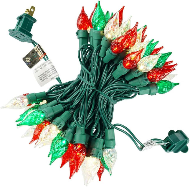 BOHON Christmas Lights Multicolor 19Ft 70 LEDs LED String Lights Plug in Indoor/Outdoor String Lights for Xmas Holiday Party Bedroom Decor Extendable