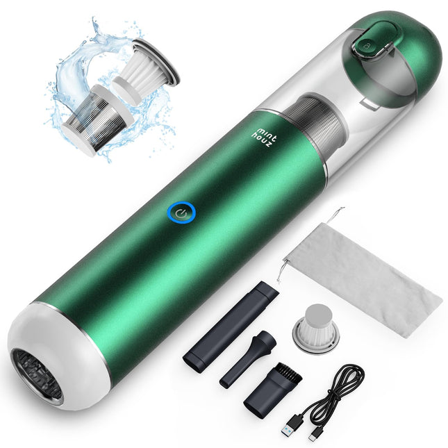 Handheld Car Vacuum Cleaner 17000 Pa Powerful Suction Car Vacuum Portable Cordless With 2 Filters, Ultra Lightweight Mini Vacuum Cleaner Rechargeable For Car Home Office Keyboard