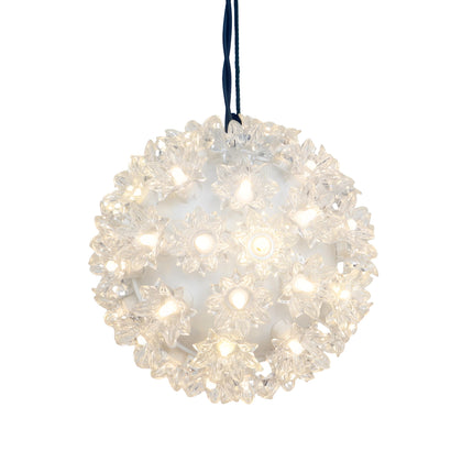 50 LED Warm White Twinkle Starlight Sphere Lights, Commercial Grade Decorative Hanging Sphere Light 6 Inches, for Indoor and Outdoor Christmas Trees, Party, Balconies, Garden.
