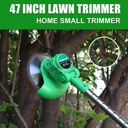 Cordless String Trimmer Battery Powered, 21V Lightweight Weed Wacker, with 9 Cutting Blades, 47 Inch Powerful Weed Eater (Tool Only, Battery not Included)