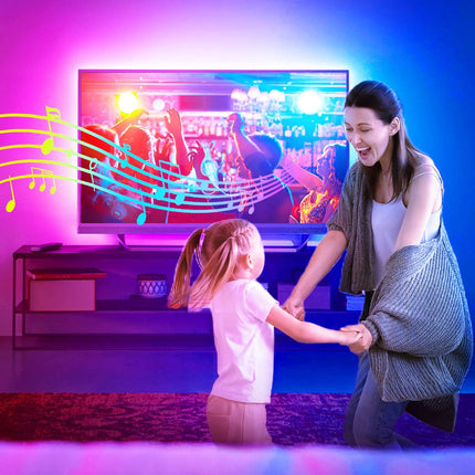 LED Lights for TV, 16.4ft TV LED Lights for 45-75 Inch, RGB TV Lights Backlight Behind, Music Sync Bluetooth APP and Remote Control TV LED Strip Lights USB Powered for Bedroom/Gaming