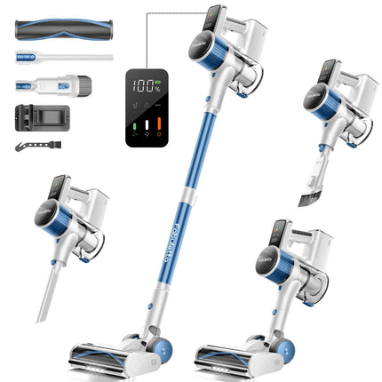Fabuletta 35Kpa Cordless Vacuum Cleaner: 450W Stick Vacuum Cleaner With Brushless Motor Headlights, 55 Mins Runtime, Edge Cleaning, Wireless Household Vacuum Cleaner For Pet Haircarpethard Floor