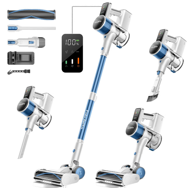 Fabuletta 35Kpa Cordless Vacuum Cleaner: 450W Stick Vacuum Cleaner With Brushless Motor Headlights, 55 Mins Runtime, Edge Cleaning, Wireless Household Vacuum Cleaner For Pet Haircarpethard Floor