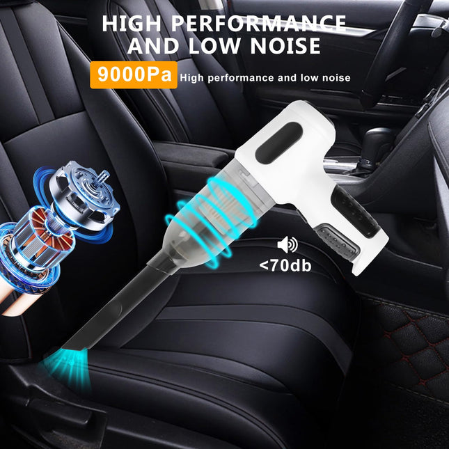 Handheld Vacuum Cleaner, Car Vacuum Cleaner, Adjustable 120W High Power Wet And Dry Hand Held Car Vacuum Cordless With Multinozzles For Home, Office, Pet