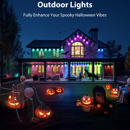 Permanent Outdoor Lights, Smart RGB Outdoor Lights for House, 150ft with 108 LED, IP67 Waterproof LED Lights for Christmas Decorations, Work with Remote, APP, Alexa, Google Assistant