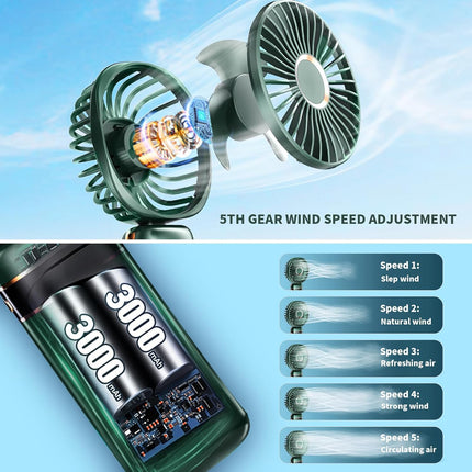 Mini Fan Portable Handheld Fan Rechargeable Small Battery Operated Personal Fan Use As Phone Holder, Hand Held Fan, Mini Desk Fan