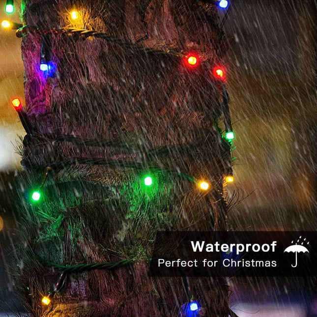 Techip 108FT 300LED Christmas String Lights Outdoor Indoor Extendable Green Wire Memory Function 8 Modes Waterproof Fairy String Lights for Xmas Tree Holiday Party Garden