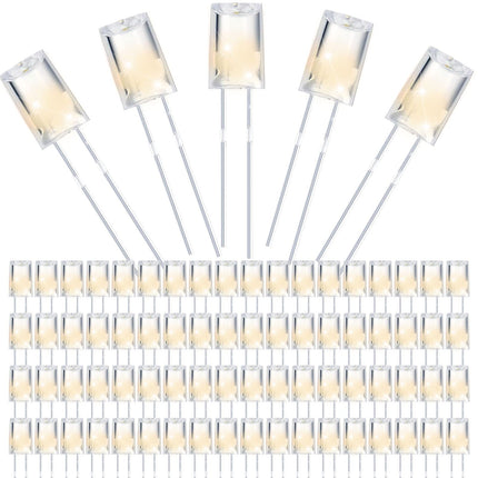 Mudder 400 Pcs LED 5mm Christmas String Lights Replacement Bulbs Energy Efficient LED Halloween Wire Light Set Connectable Home Decor Light Bulb for Festival Patio Garden Wedding Holiday (Warm White)