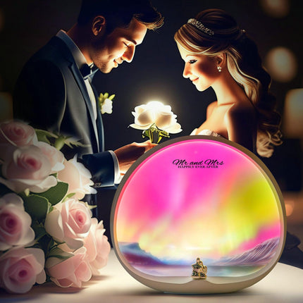 mamre Northern Lights Night Light Touch Dimmable Creative Valentine Christmas Birthday for Him/Her
