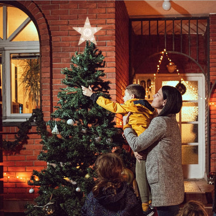 Christmas Tree Topper,Star Tree Topper(9 Inch 10 Lights Clear Colour)