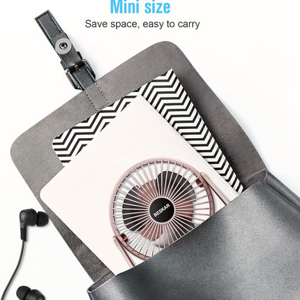 Beskar Usb Small Desk Fan Portable Fans With 3 Speeds Strong Airflow, Quiet Operation And 360°Rotate, Personal Table Fan